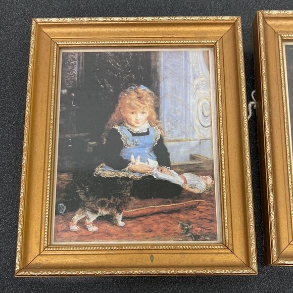 Miniature Victorian Style Framed Prints Children Portraits Wall Art Gallery - Picture 5 of 6